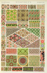 Selection of Roman Mosaics and Marble Pavements, Chapter VII, plate XXX of Grammar of Ornament, 1868